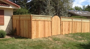 wood fence lattice